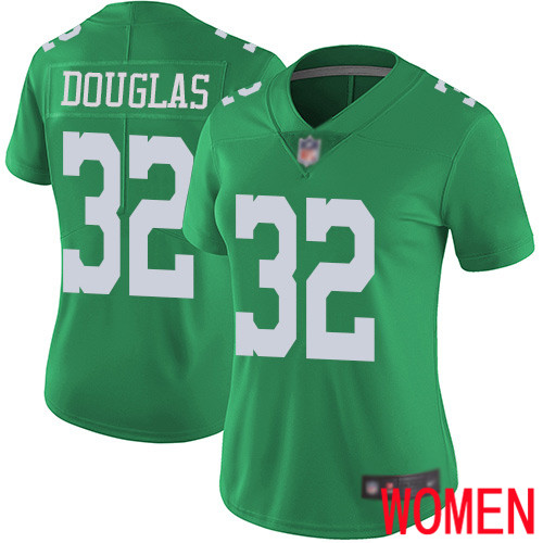 Women Philadelphia Eagles #32 Rasul Douglas Limited Green Rush Vapor Untouchable NFL Jersey Football